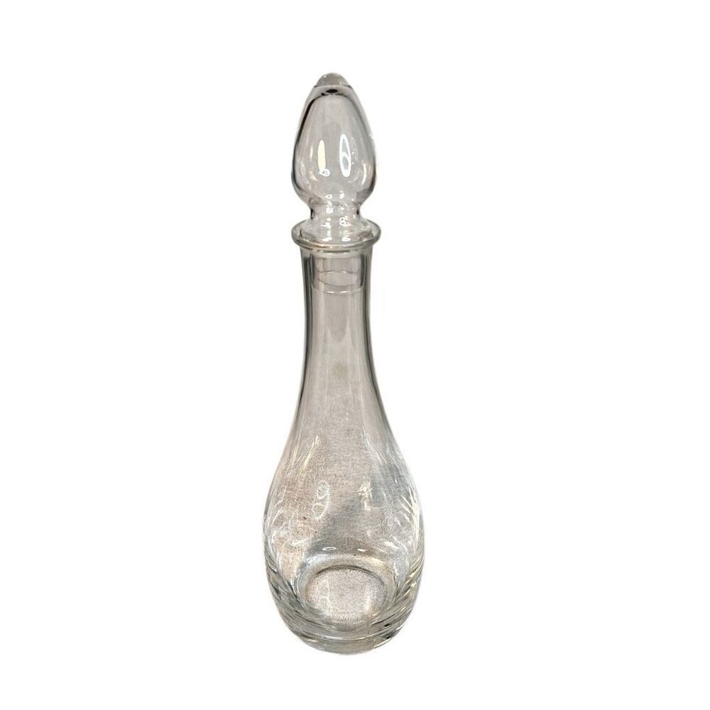 Vintage Luigi Bormioli Crystal Tall Wine Decanter Light And Music Made Italy